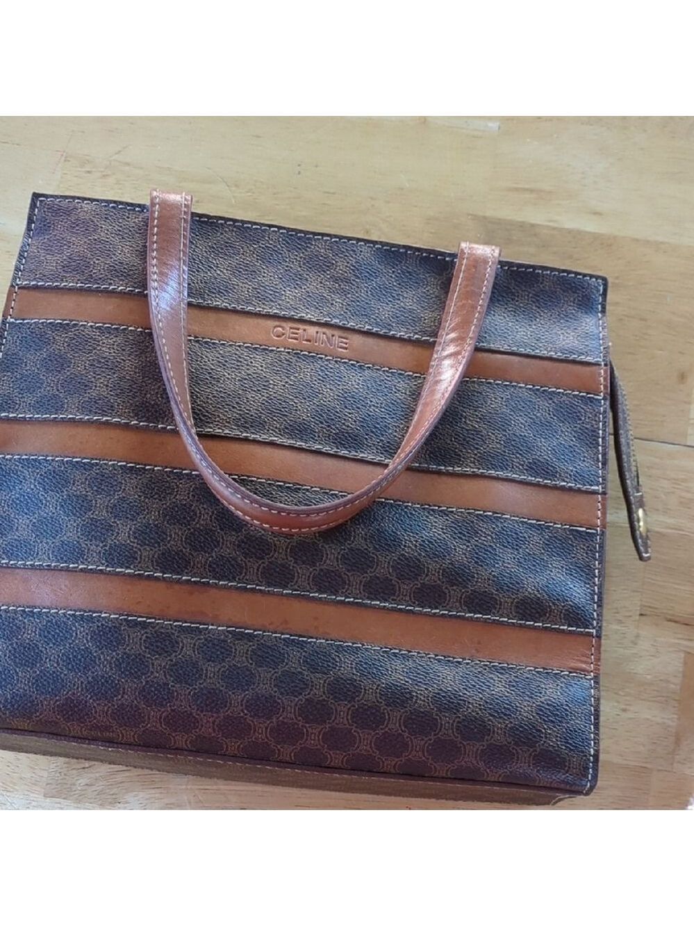 Vintage Celine Macadam Authentic Brown Classic Tote - Picture 7 of 14